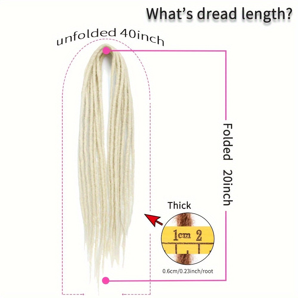 8-Pack Unisex High-Temperature Fiber Dreadlocks Extensions, 20-inch