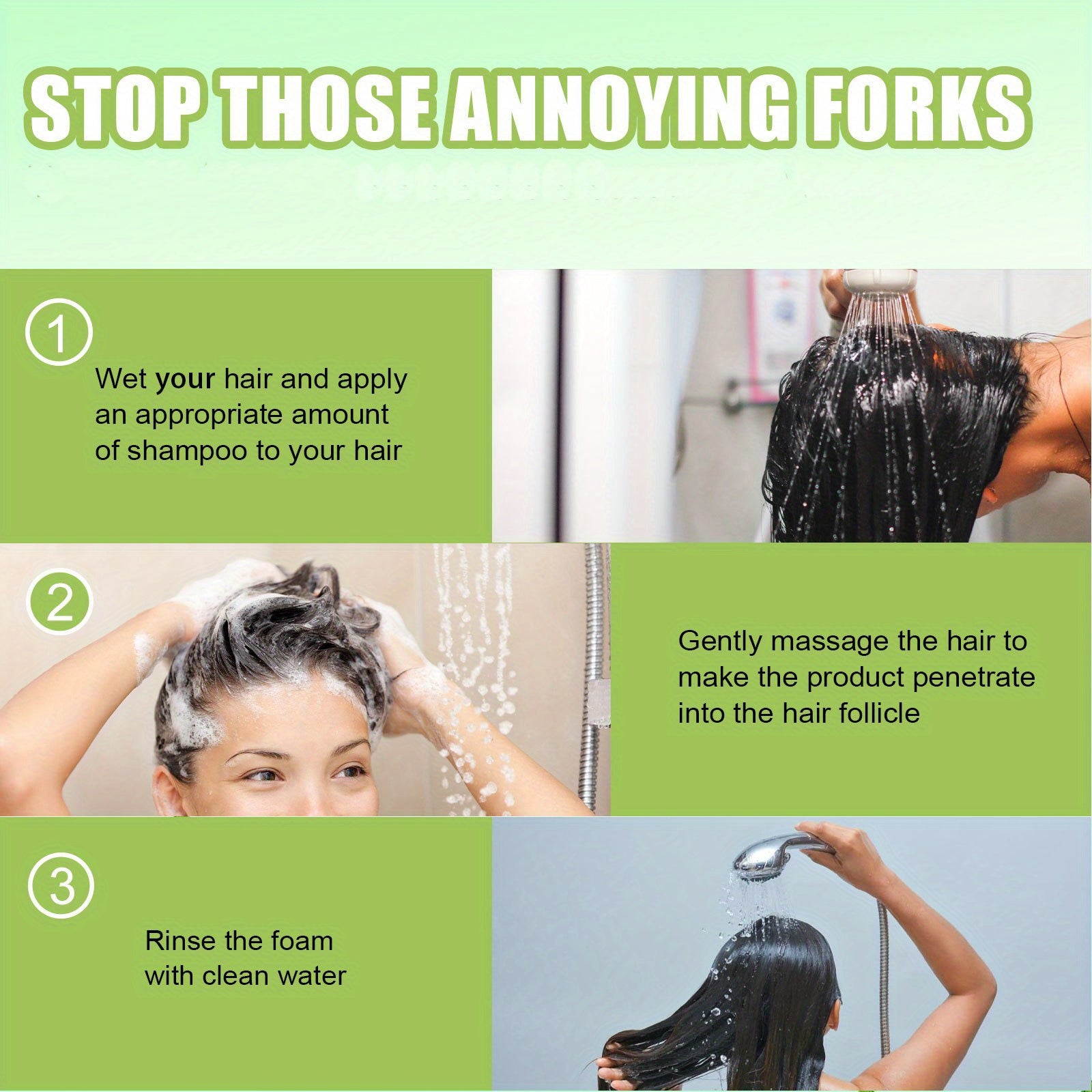4pcs Rosemary Mint Shampoo, 2-in-1 Hair Care