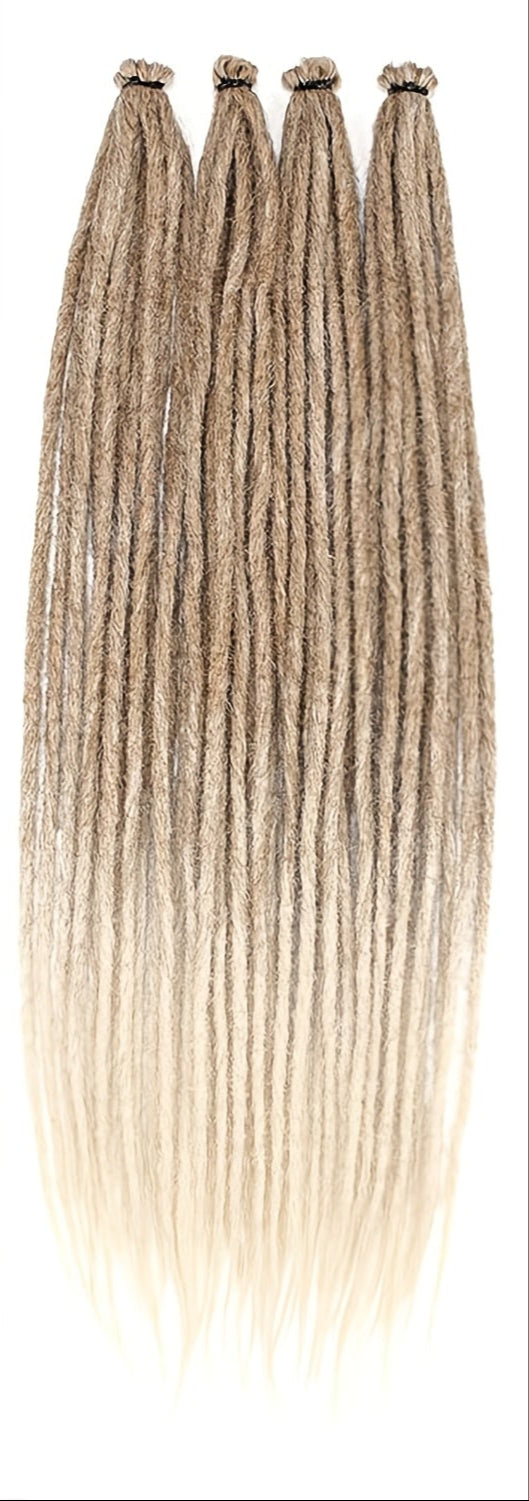 20 Strands Handmade Soft locs crochet hair Extension  0.4cm  26 Inch (26, 27/613)