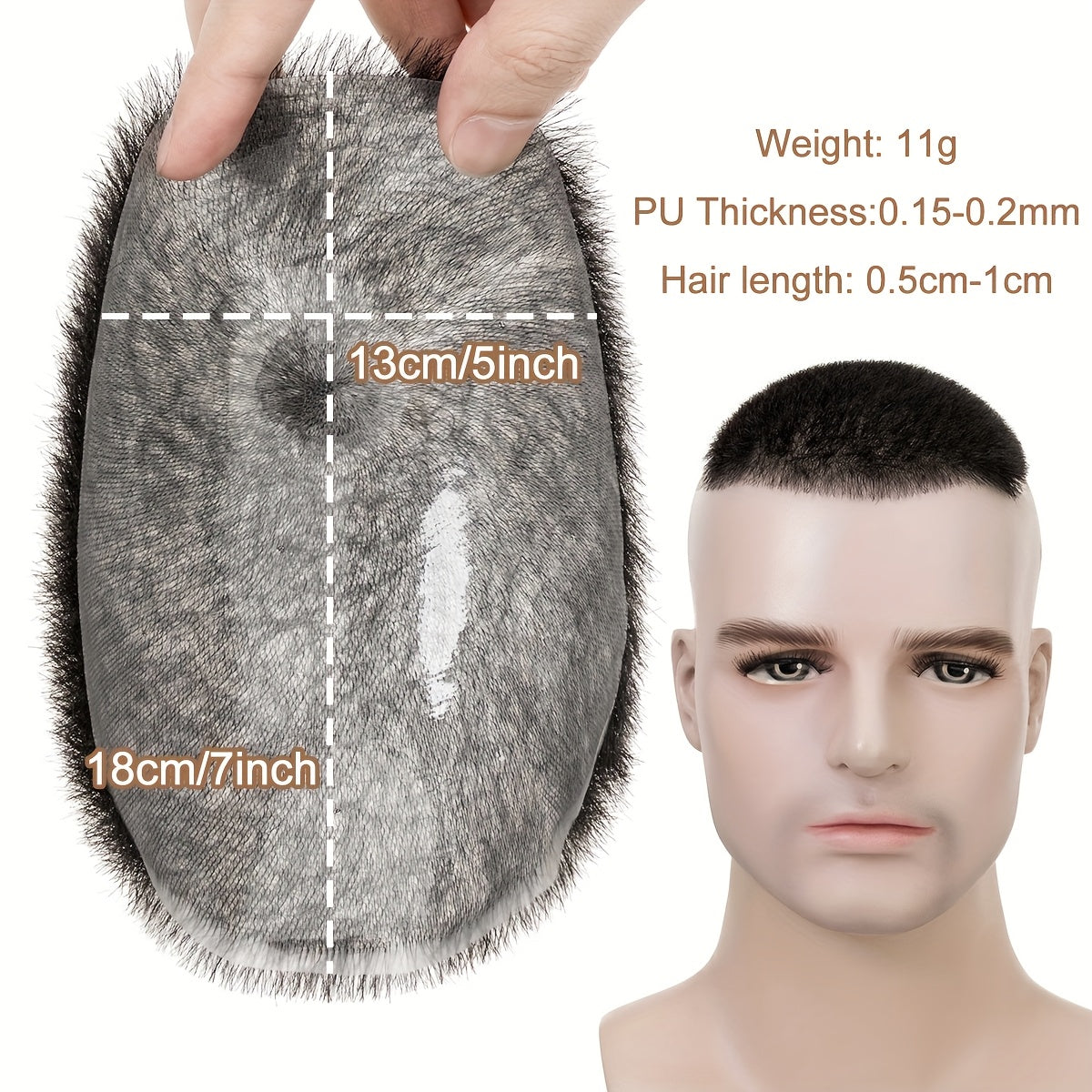 Ultra-thin Invisible Skin Human Hair System Fully Hand-woven Toupee