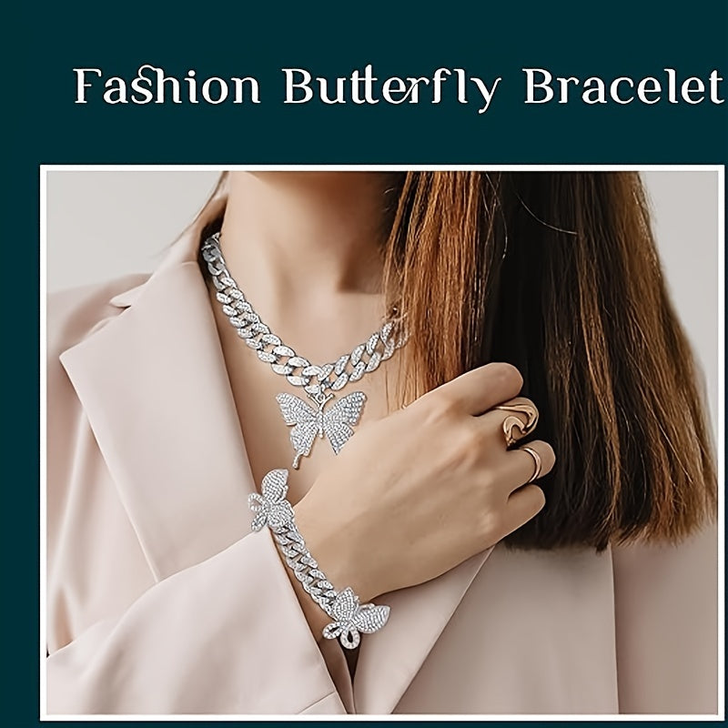 3 Pieces Of Cuban Butterfly Jewelry Set