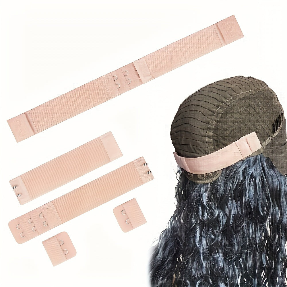 4PCS Wig Accessories, Adjustable Elastic Band, Adjustable Wig Straps With Hooks For Lace Front Wig