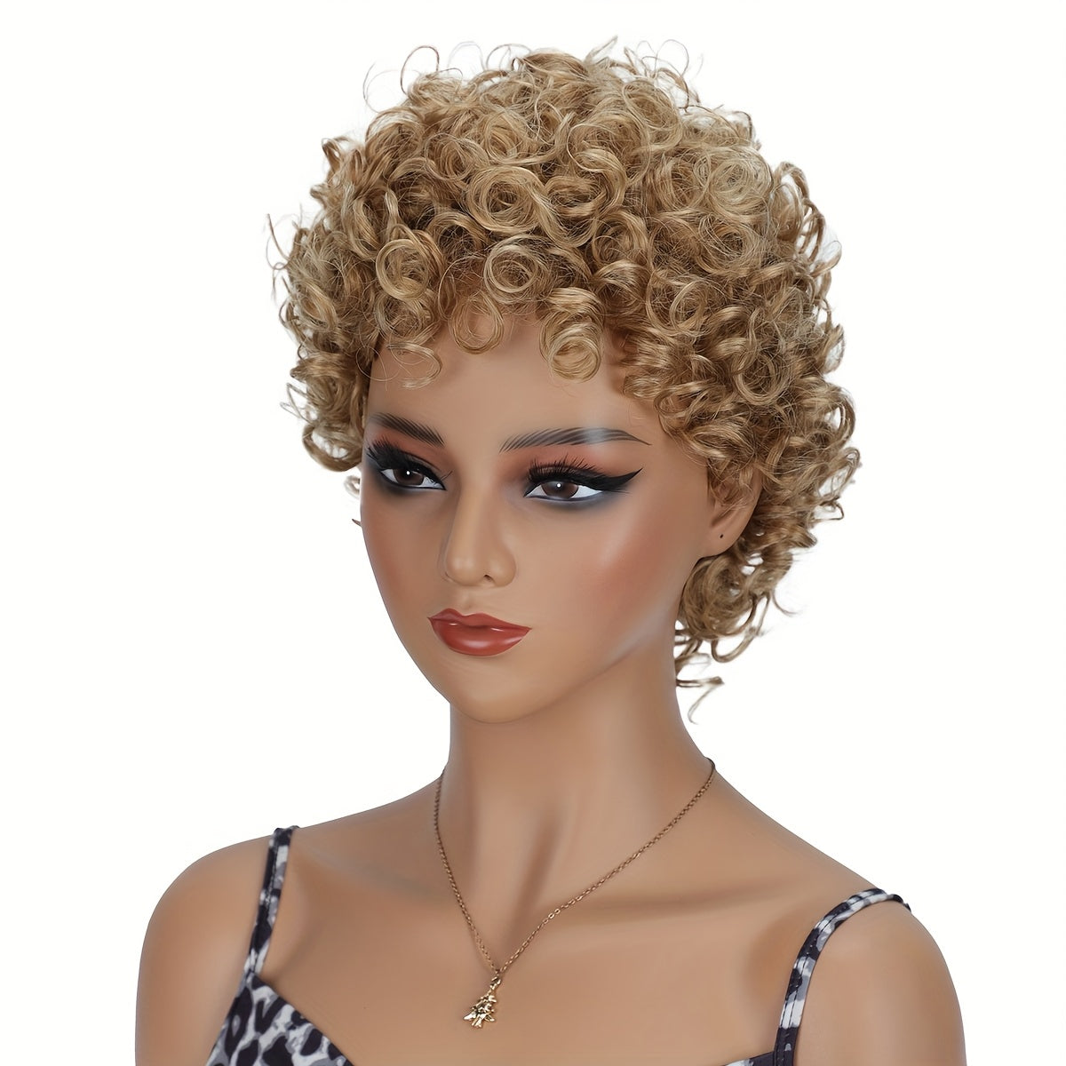 Curly Hair Pixie Cut Wig - 130% Density