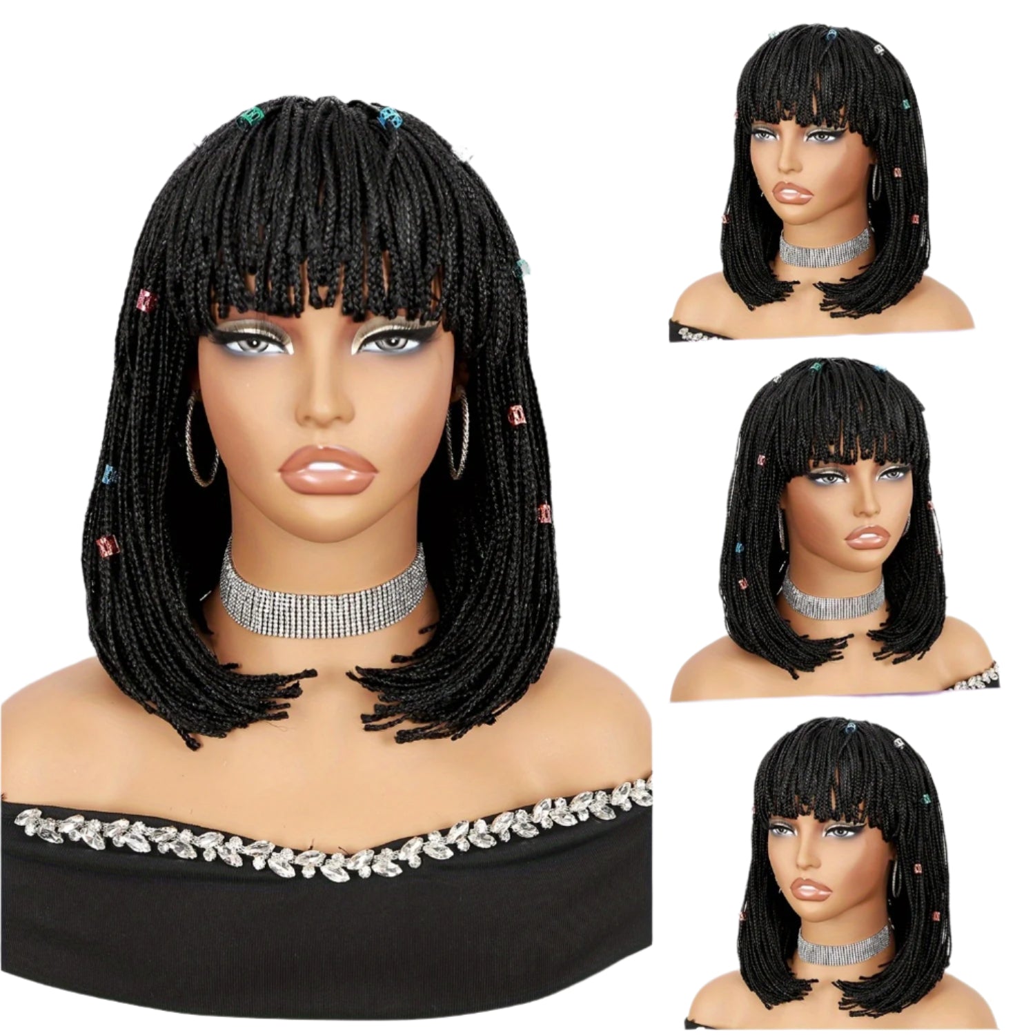 12" Braided Bob Wig