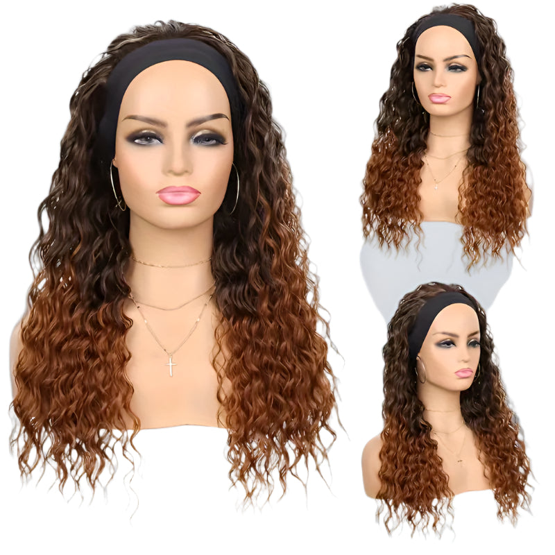 Headband Wig Long Curly Wave