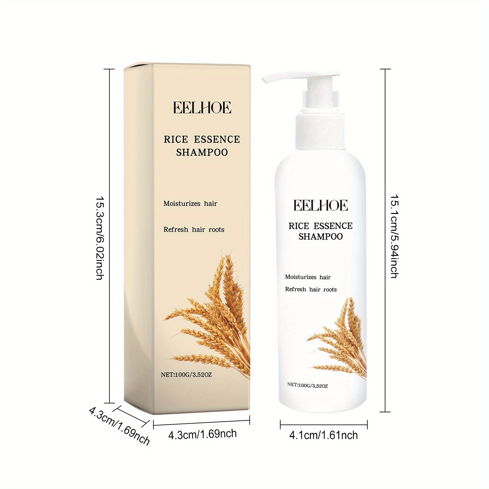 3pcs Rice Essence Shampoo