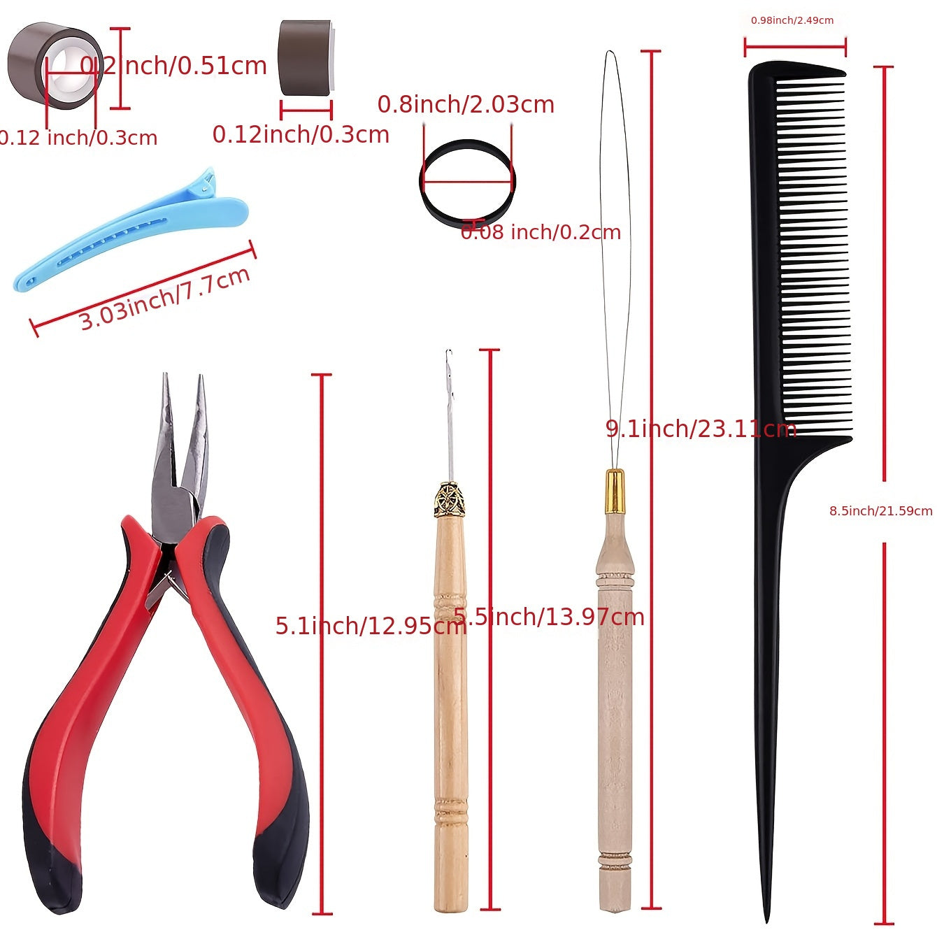 500pcs Hair Extension Kit