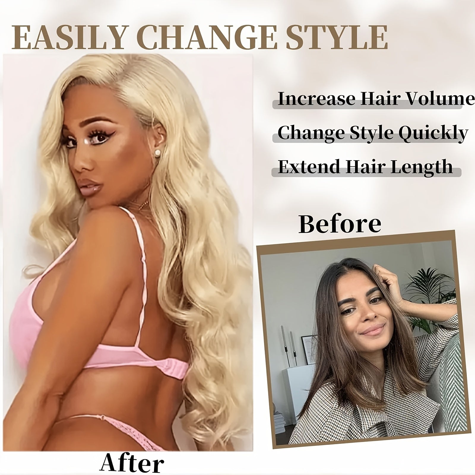 28 Inch Blonde Body Wave Wig, Gorgeous Fashion, Realistic Texture, Comfortable To Wear, Daily Party Wig, Christmas And New Year Atmosphere Holiday Party Wig, Suitable For Various Occasions.