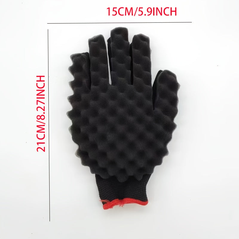 1PC Sponge Scrubbers Black Curling Gloves Styling Gloves Curling Sponge Hairdressing Tools Sponge Gloves