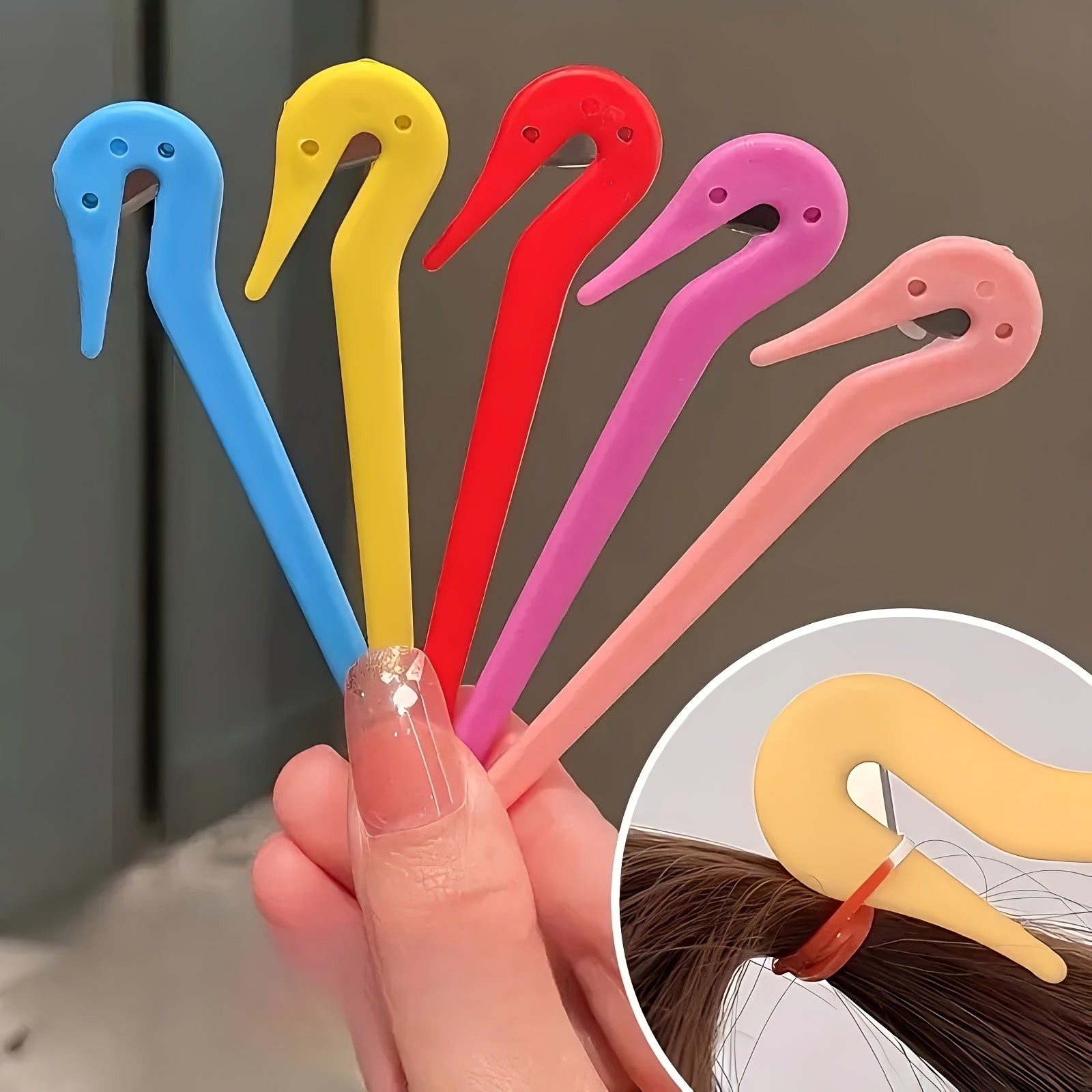 A Set of 4 Elastic Band Removers, Elastic Rubber Band Cutters, Convenient Tools for Removing Disposable Rubber Bands.