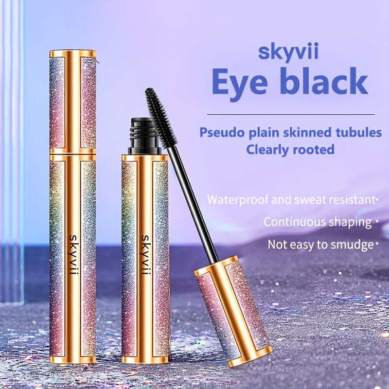 1pc-Skyvii Mascara Set - Waterproof, Volumizing & Long-Wearing, Black Tone for All Skin Types, Sweatproof, Easy to Remove - valentines day gifts for women