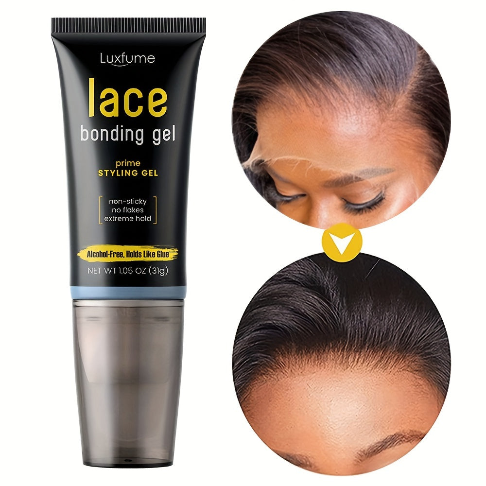 LuxFume Prime Lace Bonding Gel, 50g - Alcohol-Free, Strong Hold & Natural Finish, Gentle on Skin, Invisible Wig Adhesive for All-Day Wear,, Wig Glue for Front Lace Waterproof