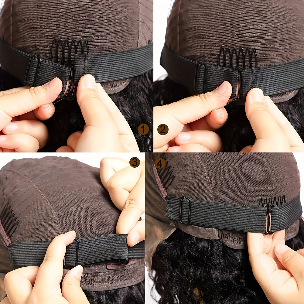 5pcs/7pcs/15pcs/20pcs/30pcs Black Adjustable Elastic Band for Wigs