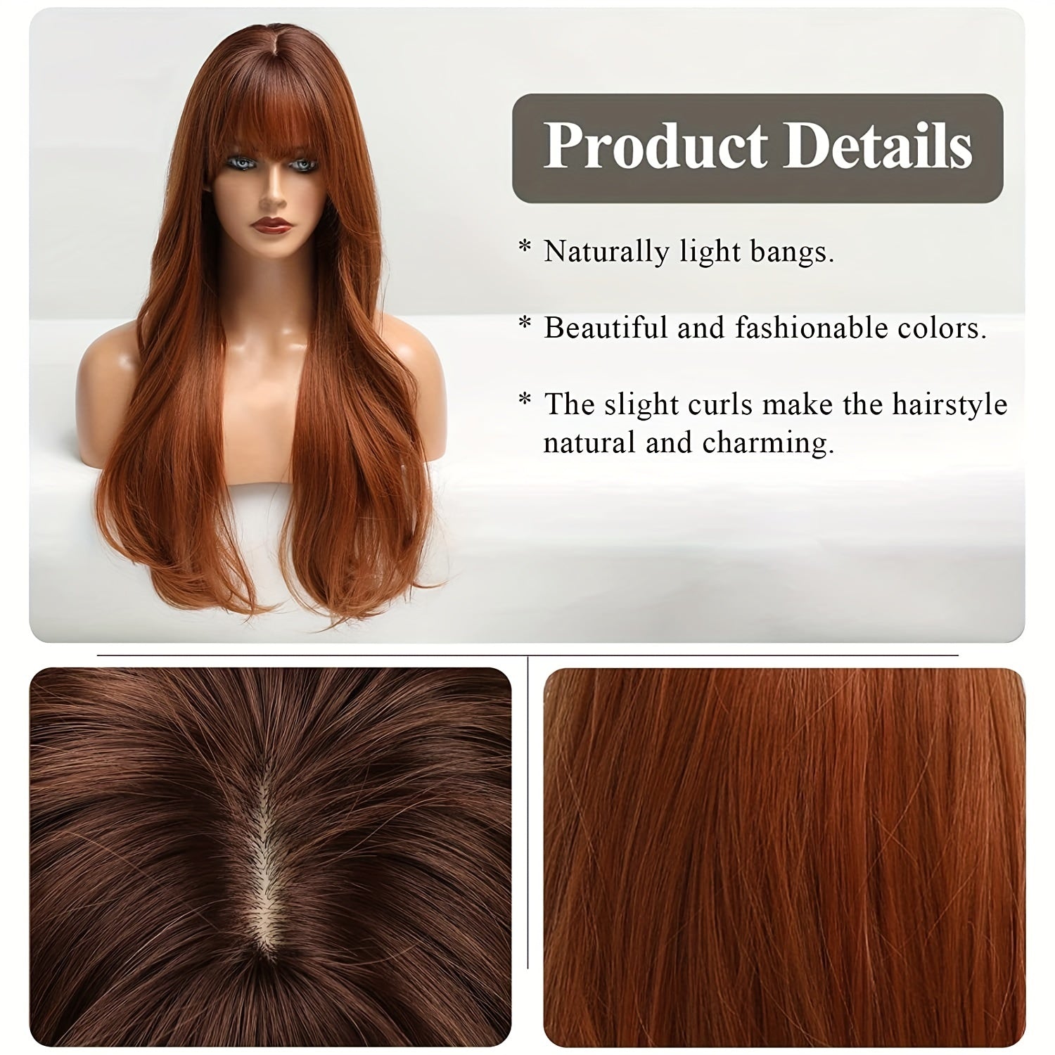 Sleek and Stylish Synthetic Wig with Bangs - Perfect for Beginners and Everyday Wear