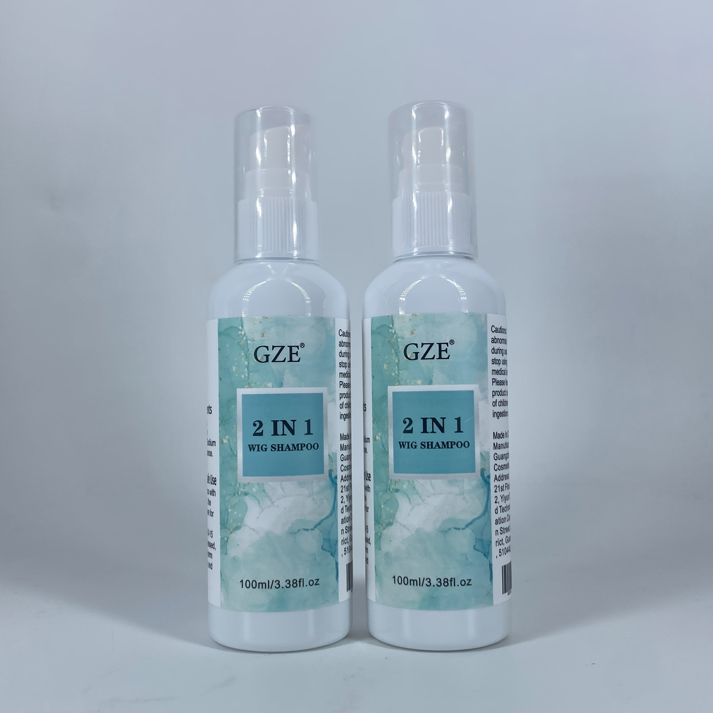 2-Pack 100ml Synthetic 2 IN 1 Wig Shampoo, Moisturizing Silkiness, Color-Safe Detangle, Promotes Body & Volume