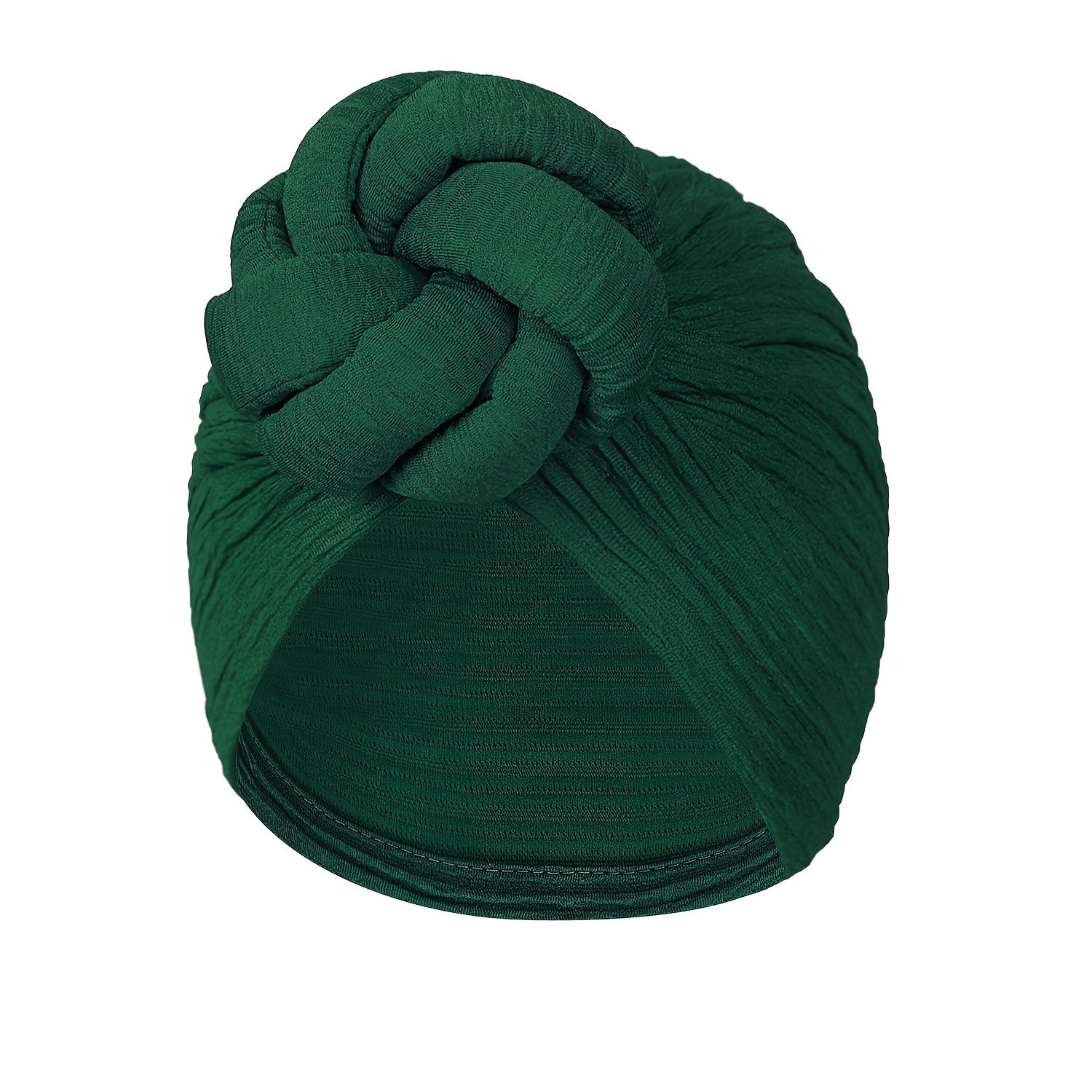 Women's Turbans Solid Color Handmade Floral Knot On The Forehead, African Fashion Chemotherapy Hat, Casual, Comfortable, Breathable, High-end Daily Headscarf Hat