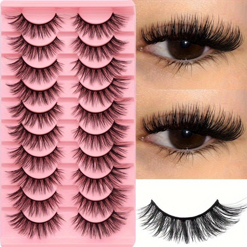 False Eyelashes Luxury 3D Plush Cat Eye Fox Eye False Eyelashes - Thick, Fluffy, Lightweight, Suitable for Beginners | Multiple Styles Reusable Eyelashes