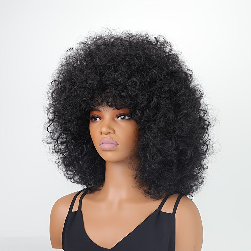 [Chic Afro Curly Wig for Women] Chic Afro Curly Wig for Women - Heat Resistant, 150% Density, Perfect for Everyday & Party Looks