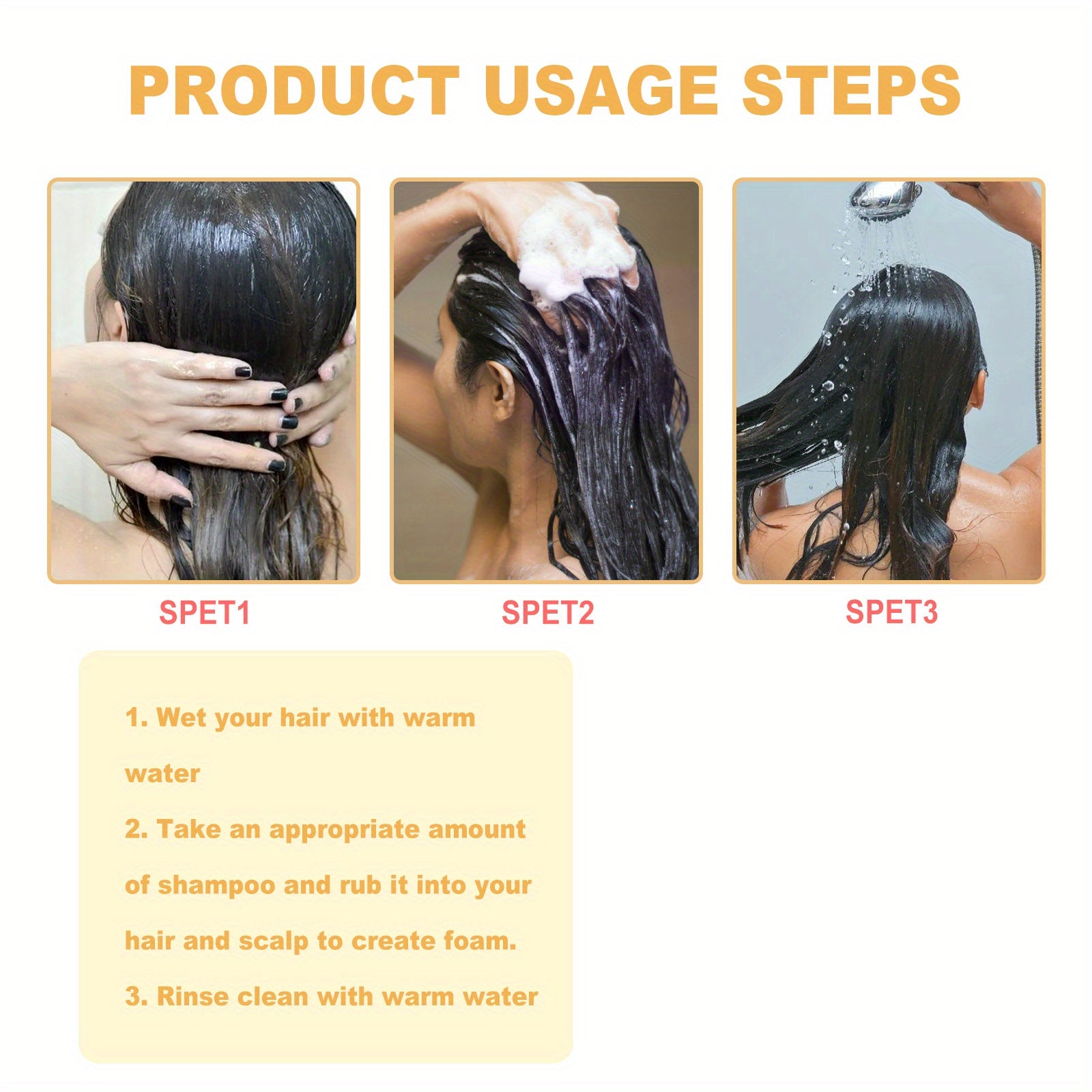 3pcs Rice Essence Shampoo