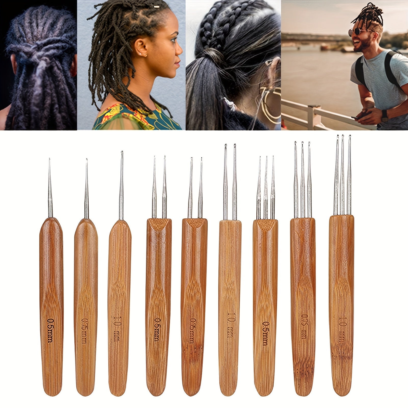 9Pcs/set Hair Crochet Hook Tool