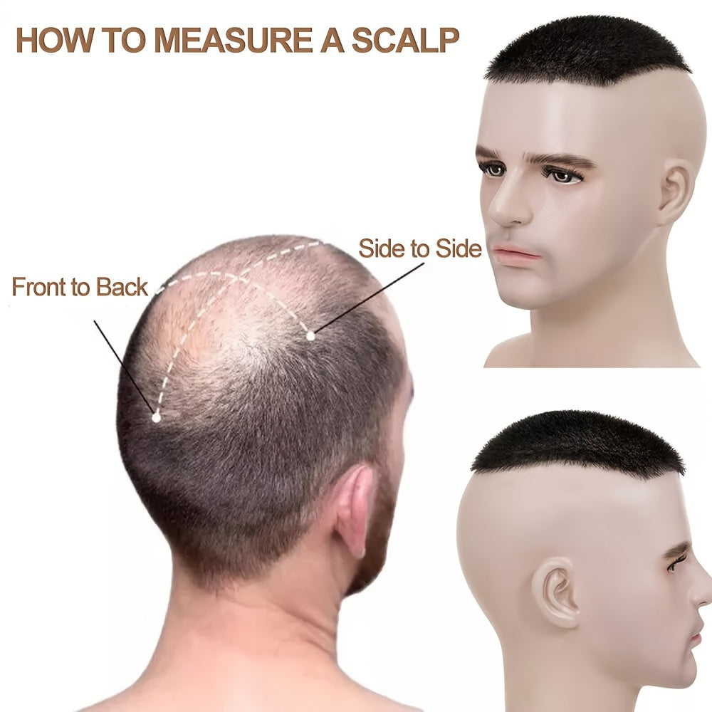 Ultra-thin Invisible Skin Human Hair System Fully Hand-woven Toupee