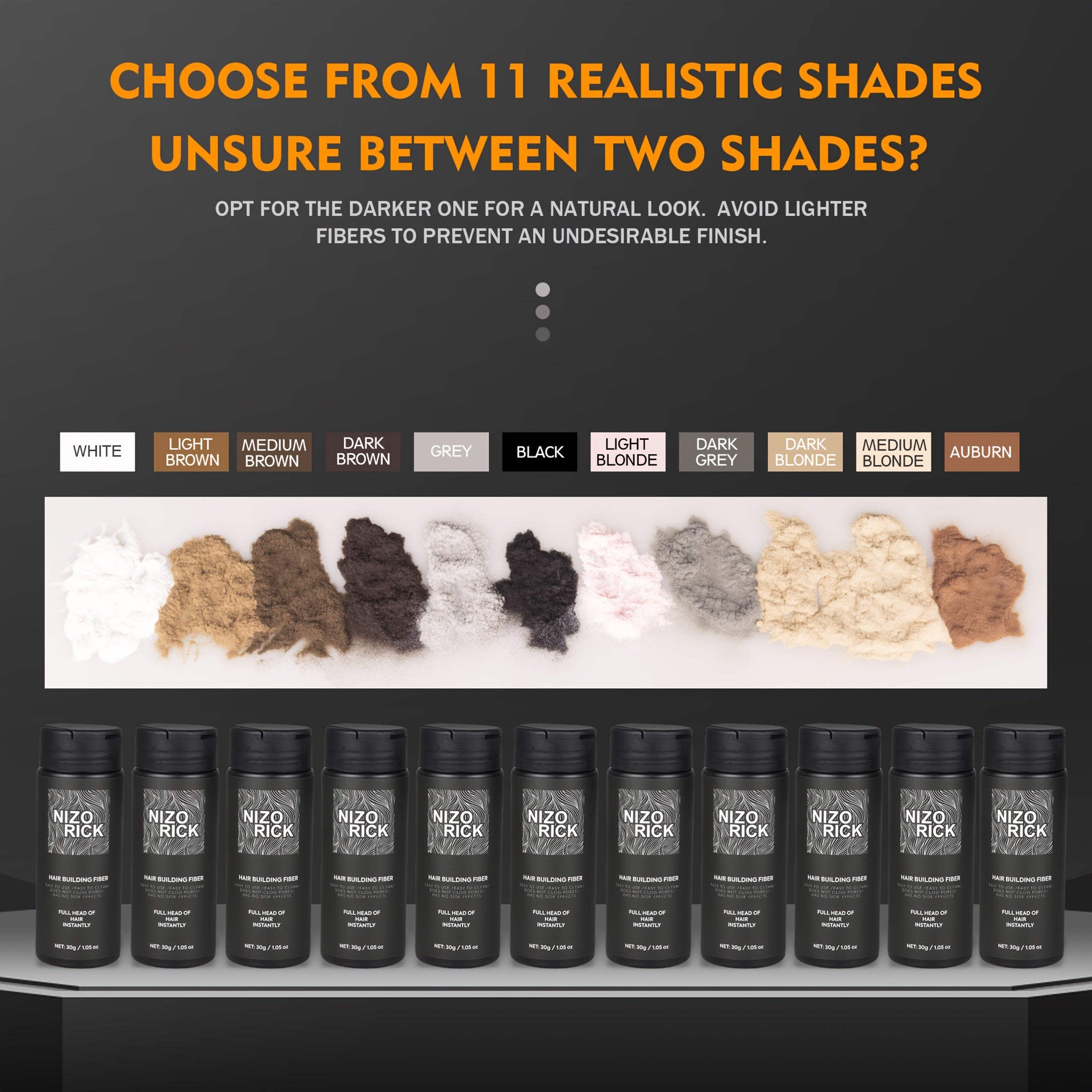 Fiber Powder 30G in Six Colors Hair Thickening Fiber