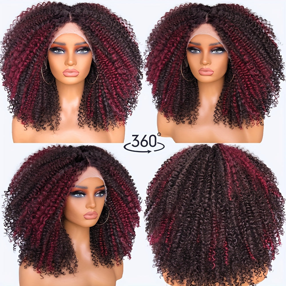 Chic Afro Kinky Curly Lace Front Wig for Women