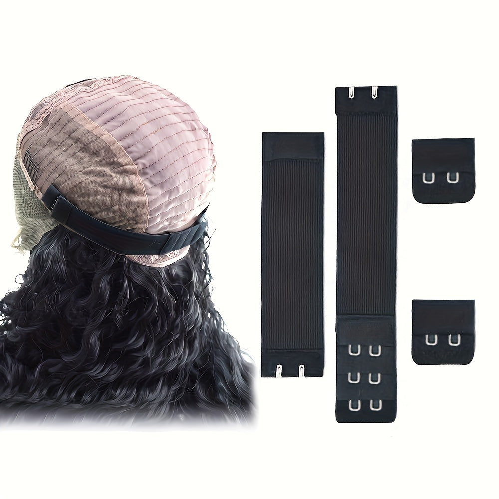 4PCS Wig Accessories, Adjustable Elastic Band, Adjustable Wig Straps With Hooks For Lace Front Wig