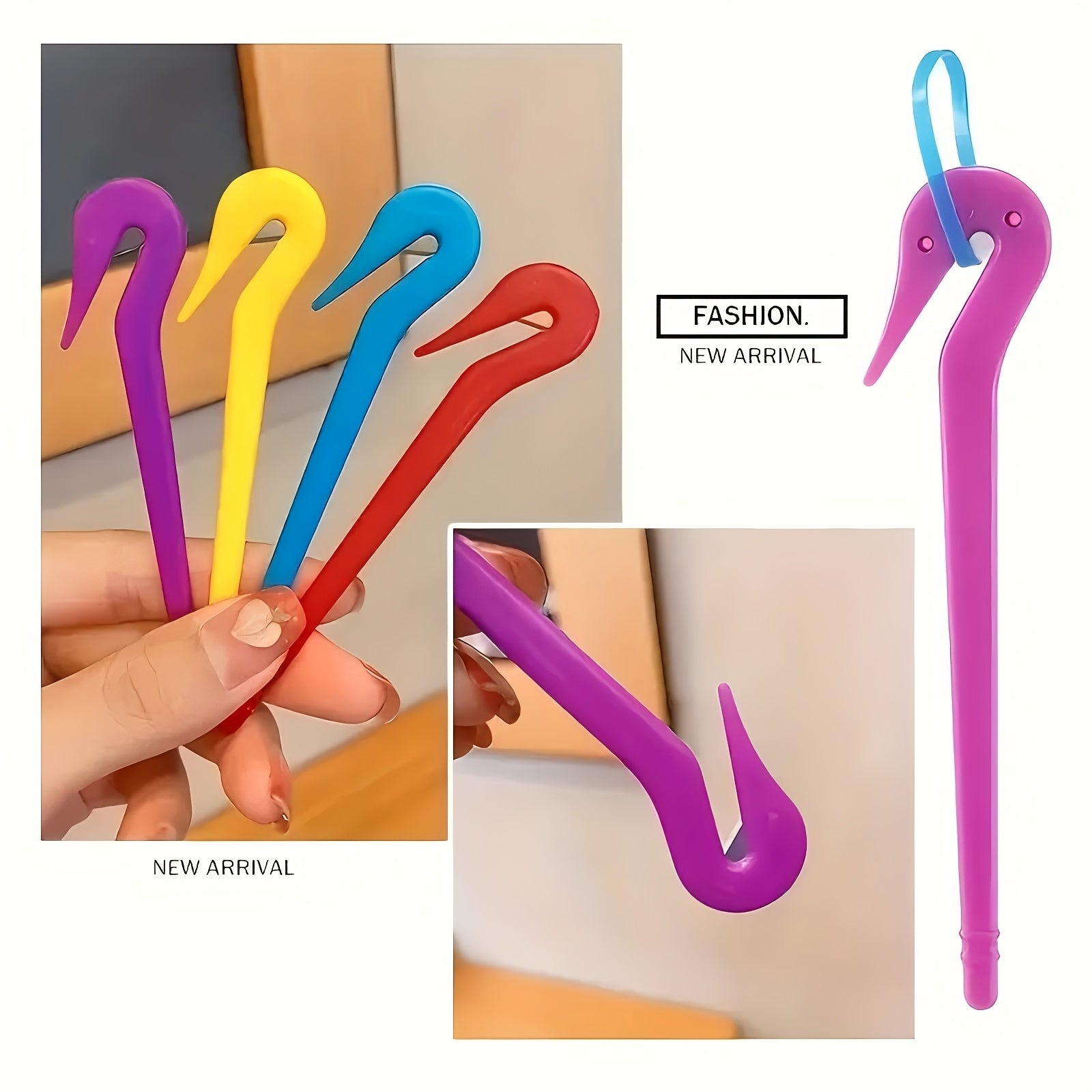 A Set of 4 Elastic Band Removers, Elastic Rubber Band Cutters, Convenient Tools for Removing Disposable Rubber Bands.
