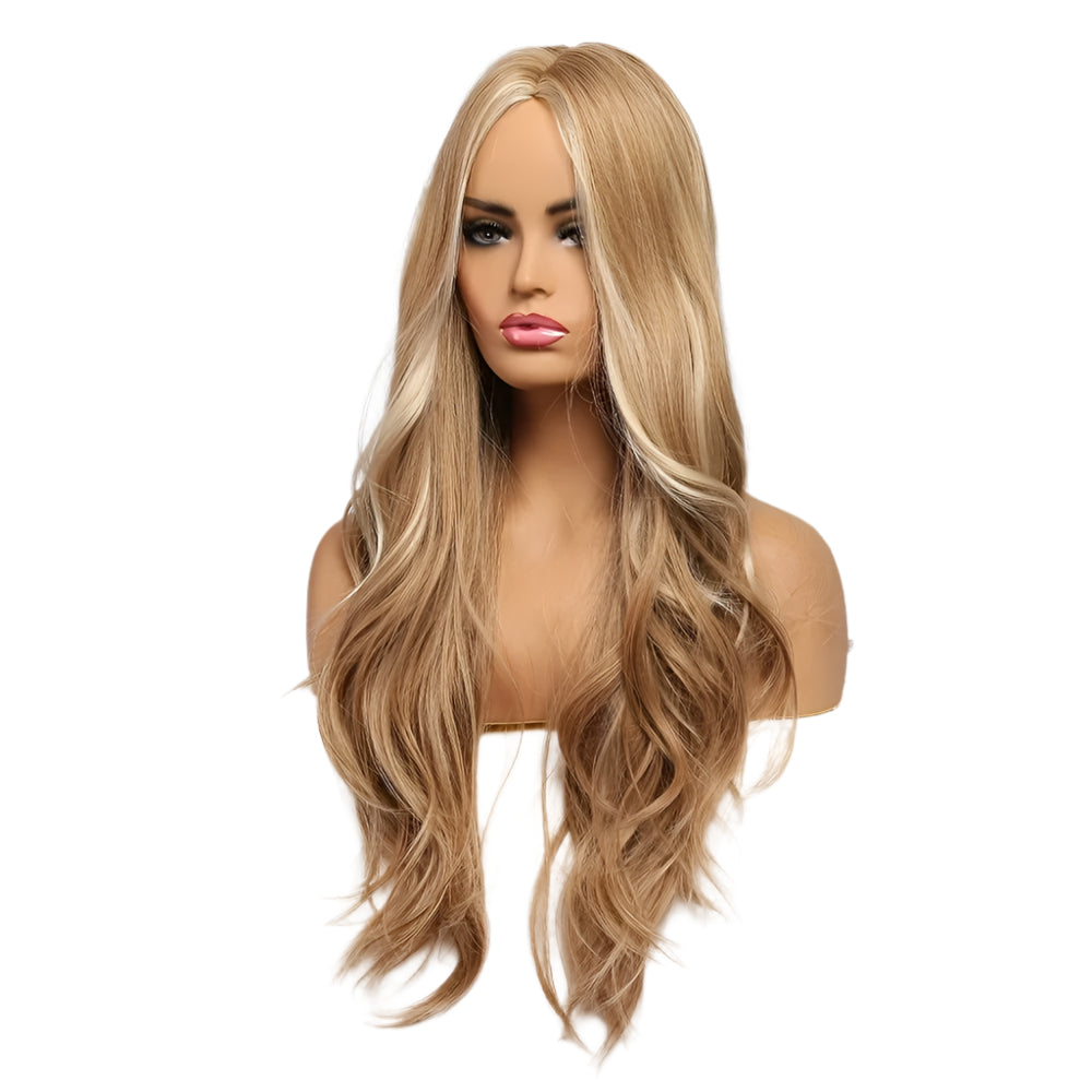 Highlight Blonde Long Body Wave Hair Wigs