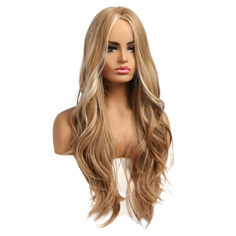 Highlight Blonde Long Body Wave Hair Wigs