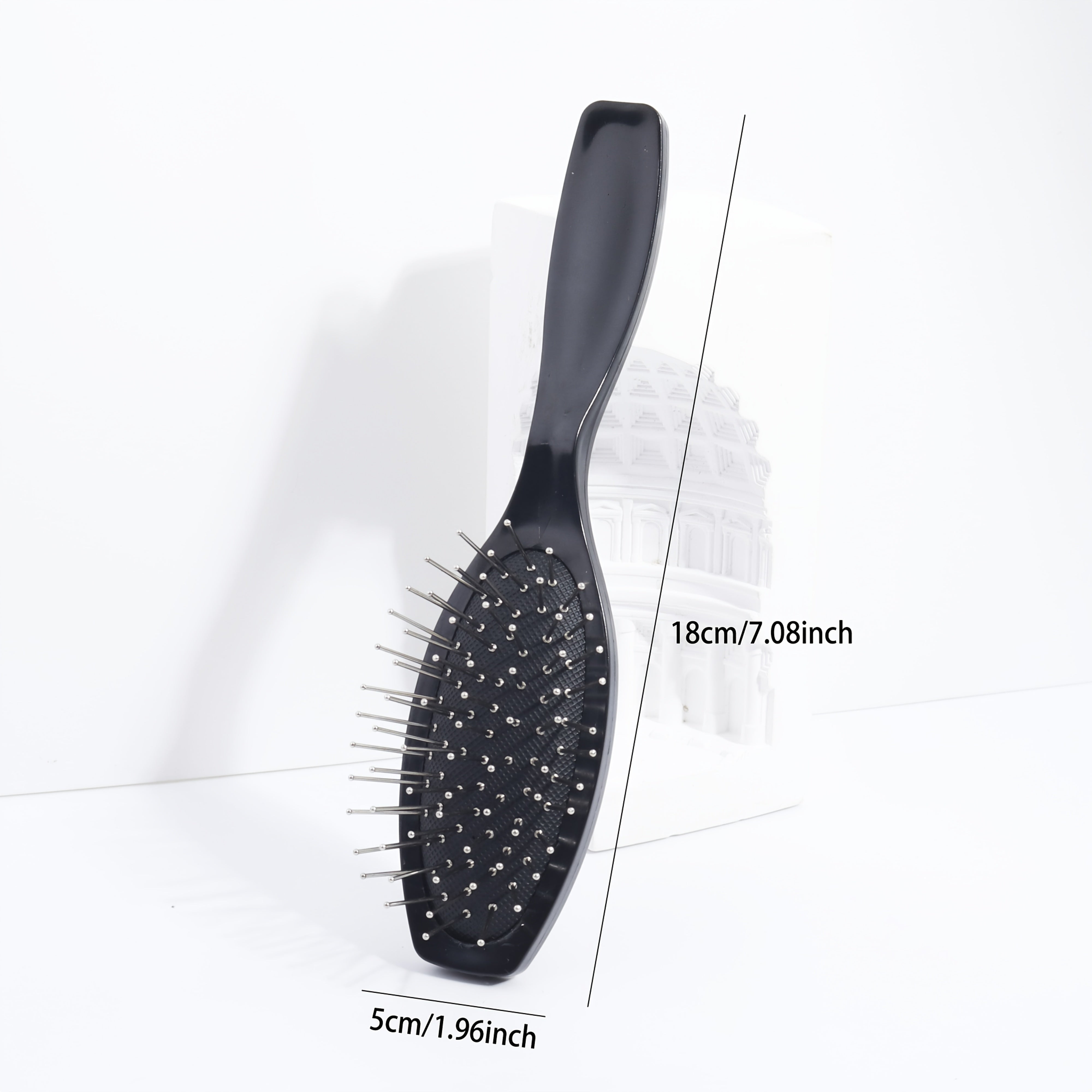 1pc Stainless Steel Needle Detangling Hair Brush