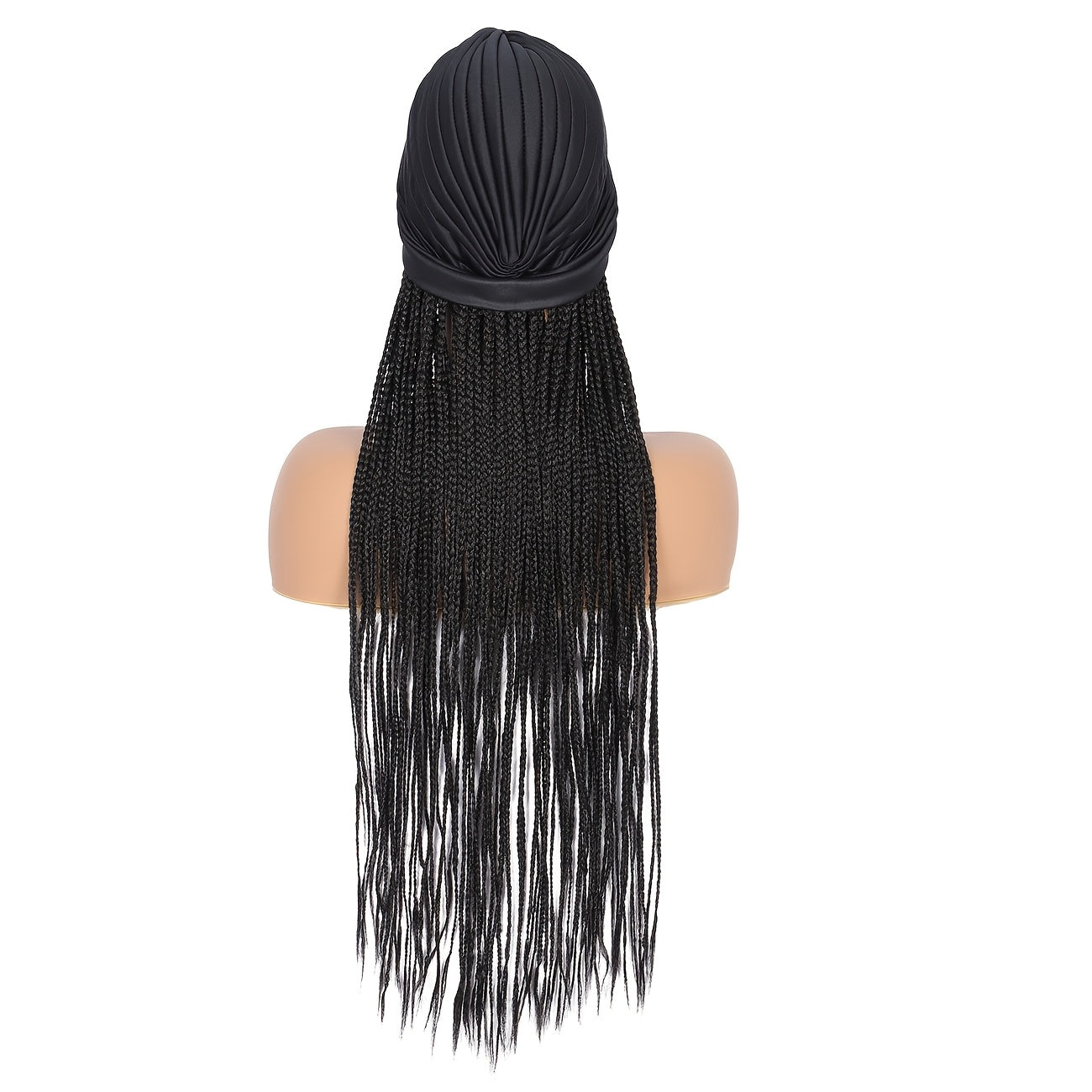 24 Inch Yaki Straight Braided Headband Wig for Women, Japanese Low-Temperature Fiber, Black & Light Brown, Daily Cosplay Wear, Basic Style