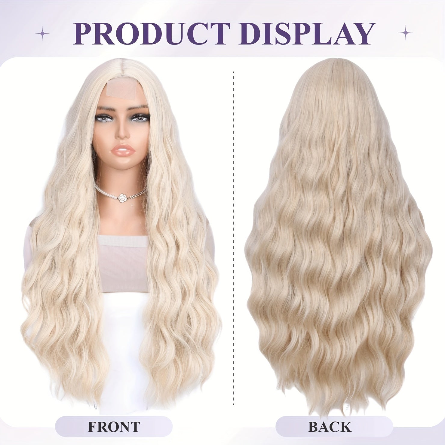 4*1 Lace Front Wig Long Body Wave Lace Wig 30 Inch Synthetic Wig