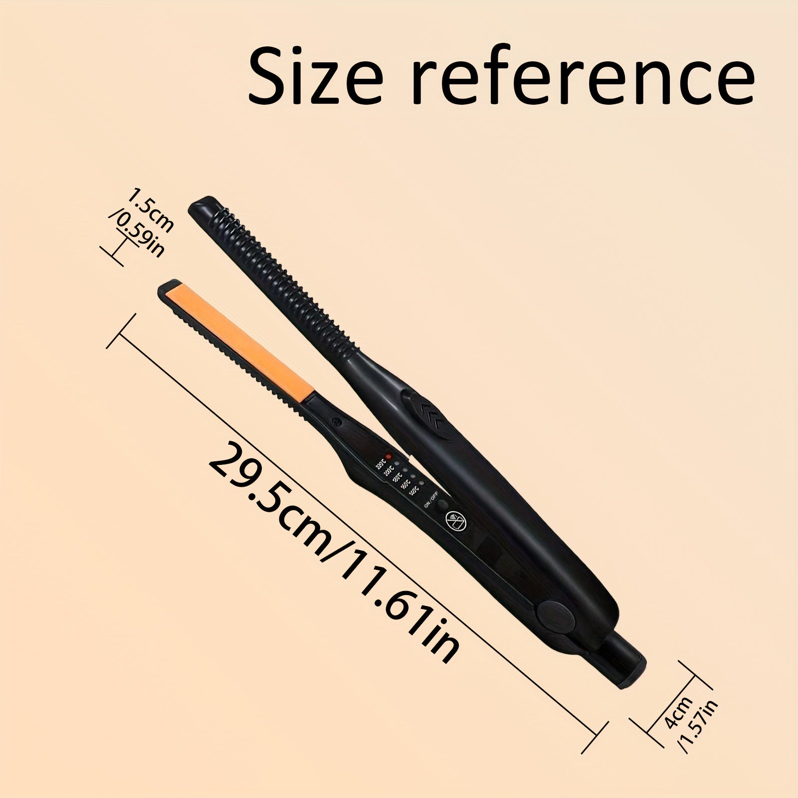 Fast-Heating Dual Voltage Hair Straightener - Portable Flat Iron for Short Hair & Beards, 110V US Plug, Ideal for Short Hair And Beards