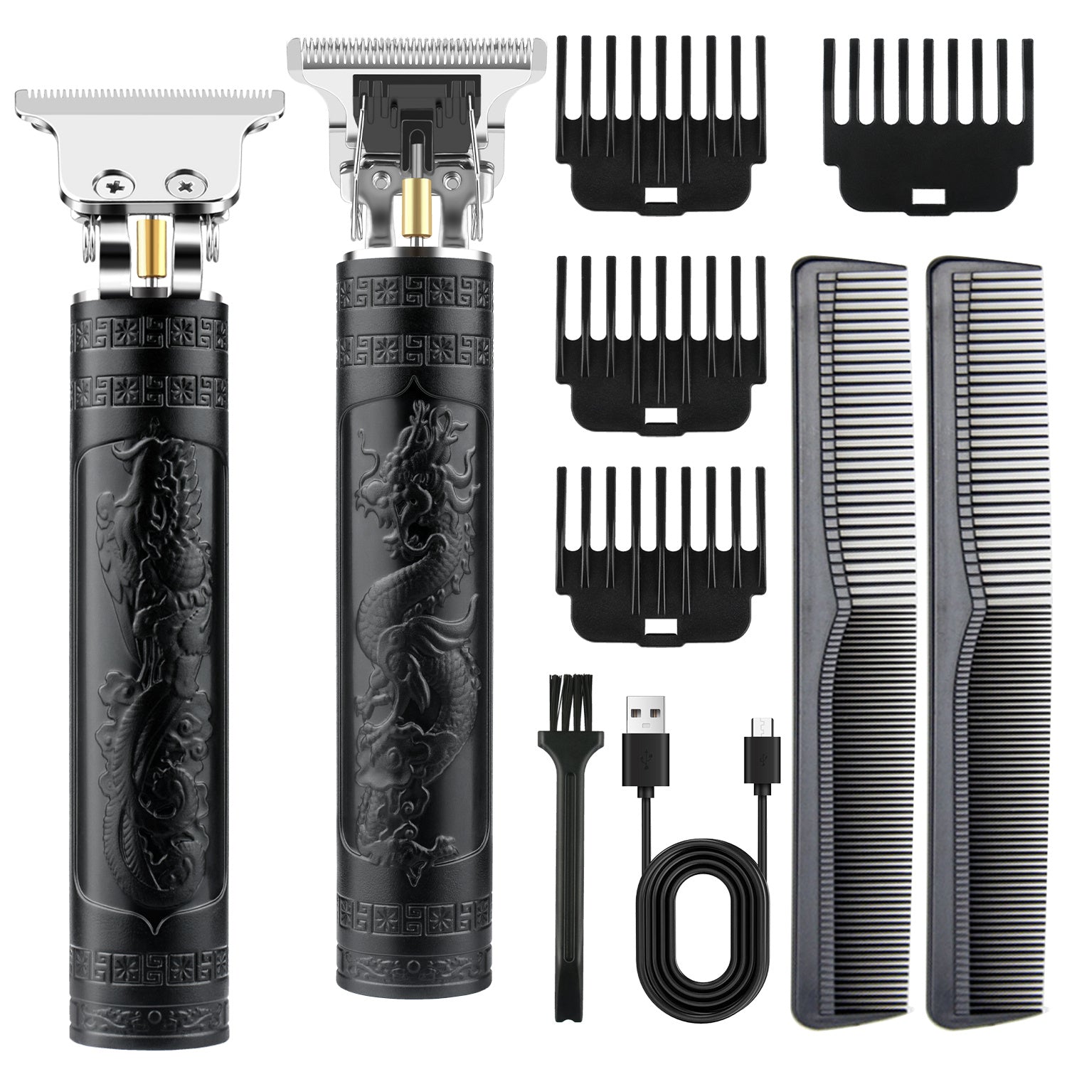 Professional Men's Cordless Hair and Beard Trimmer Kit - USB Rechargeable