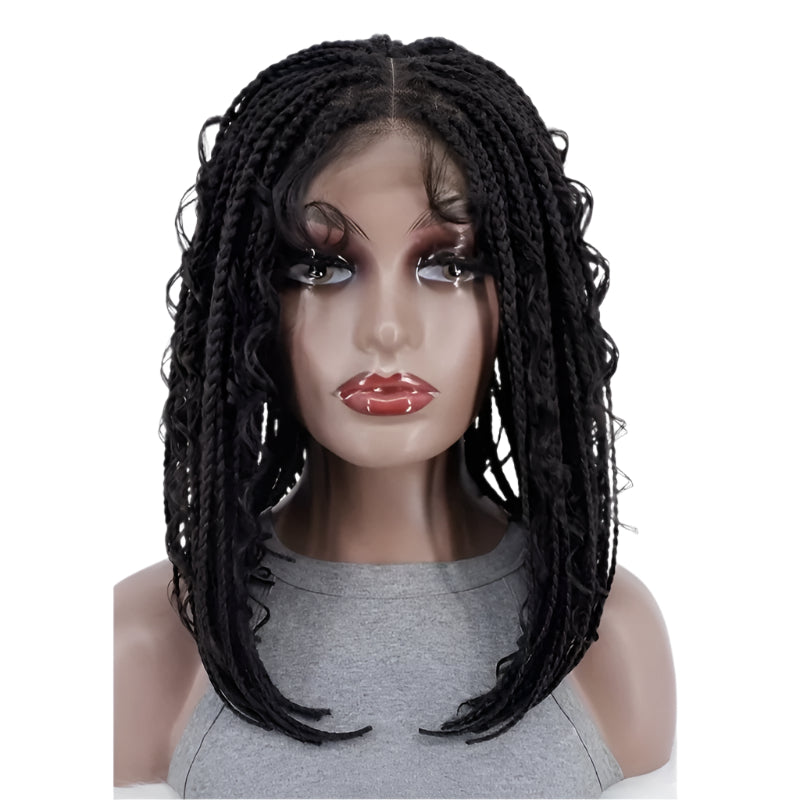 12 Inch Ombre Lace Front Knotless Bob Braided Wigs