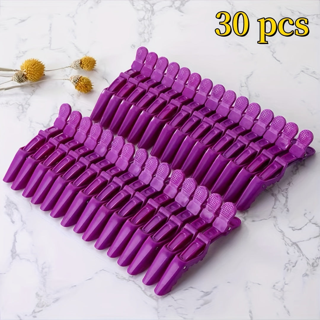 30pcs Vibrant Purple Plastic Hair Clips