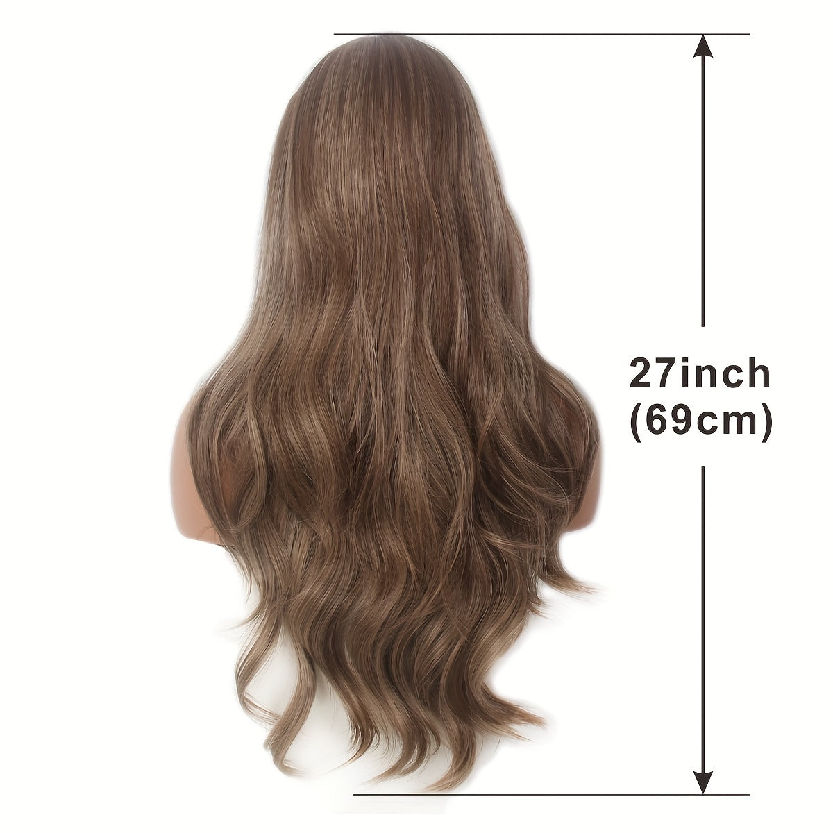 Elegant Blonde Ombre Lace Front Wig for Women - 26 inch Long Straight Synthetic Hair, T-Part Middle Part Wig, 180 Density, Versatile T-Part Lace Area, Suitable for All, Beginner Friendly