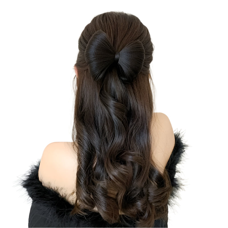 Bow Hair Clip for Women's Bobbed Ponytail