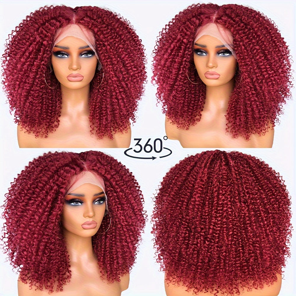 Chic Afro Kinky Curly Lace Front Wig for Women