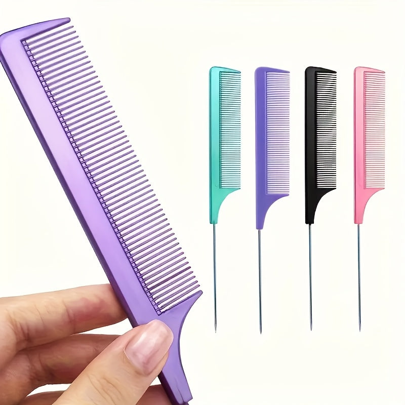 Professional Rat-Tail Comb with Stainless Steel Teeth