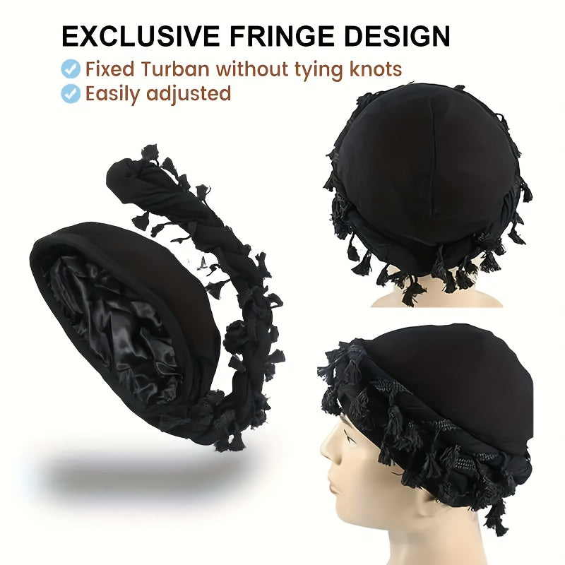 Unique Twisted Turban Headwrap - Soft, Breathable, Ethnic African-Inspired Design, Unisex Fashion Accessory with Tassels, Knotted Detail, Perfect for Music Festivals, Cultural Events, and Everyday Style