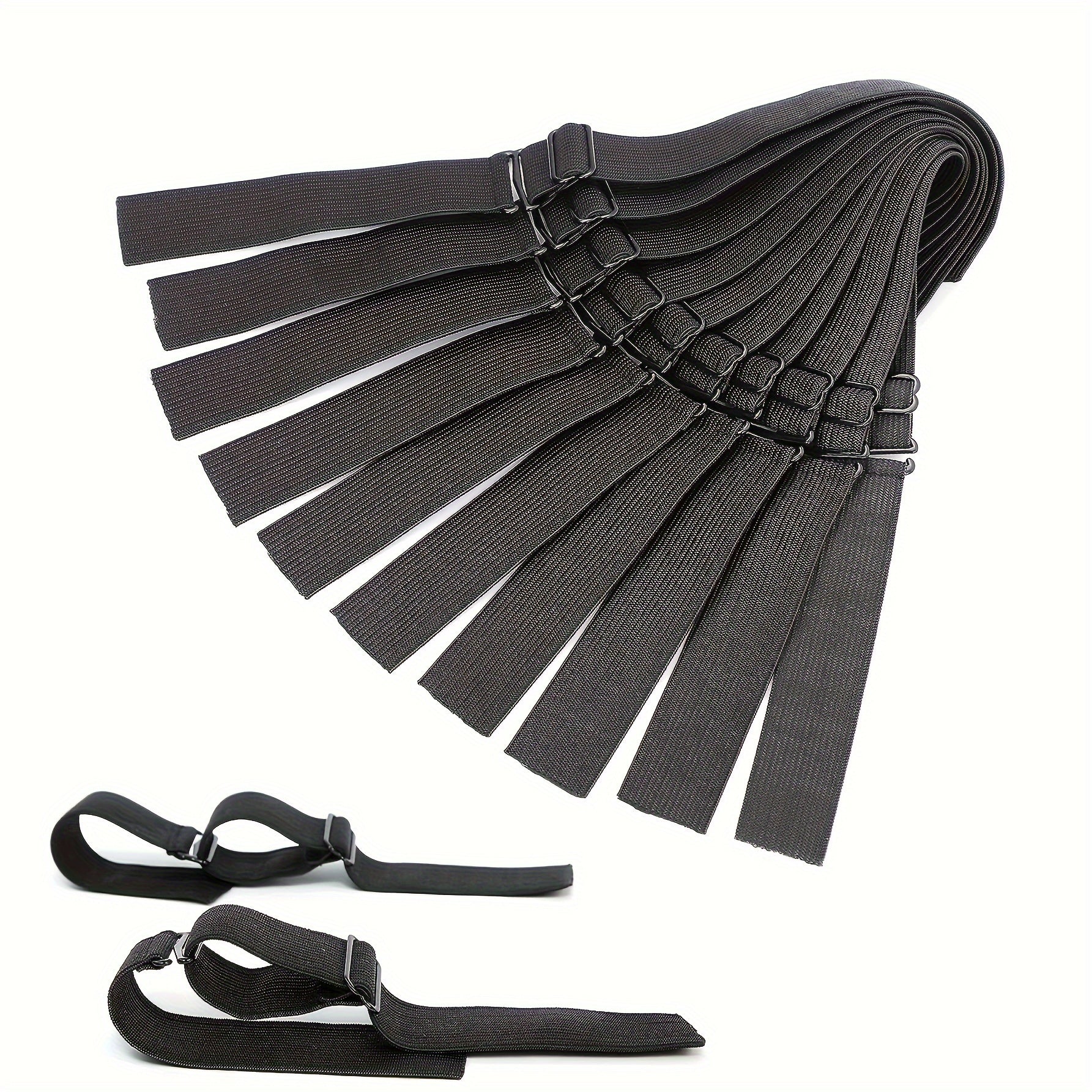 5pcs/7pcs/15pcs/20pcs/30pcs Black Adjustable Elastic Band for Wigs
