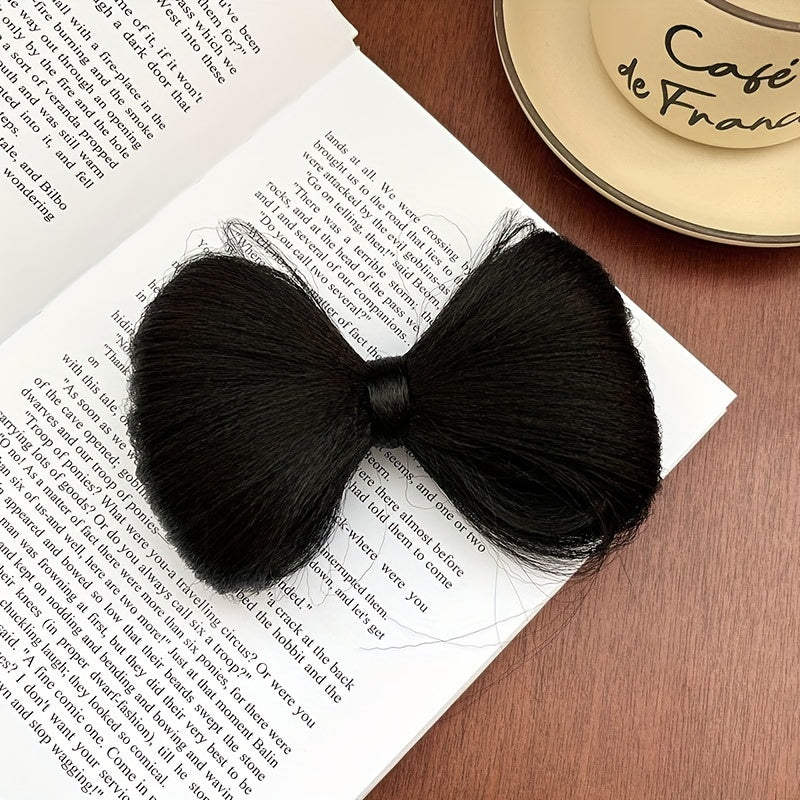 Bow Hair Clip for Women's Bobbed Ponytail