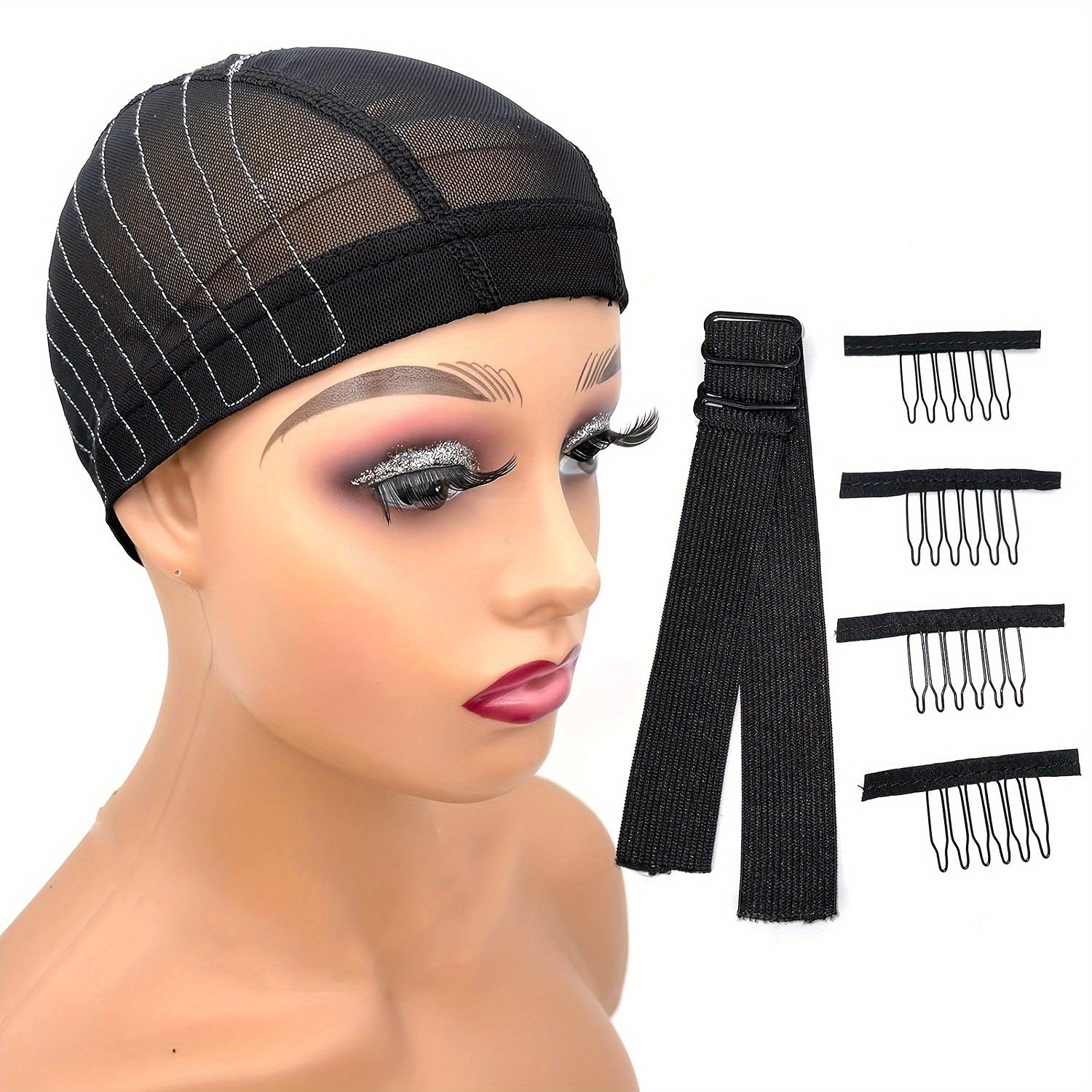 Wig Caps with Guideline Map for Wig Making