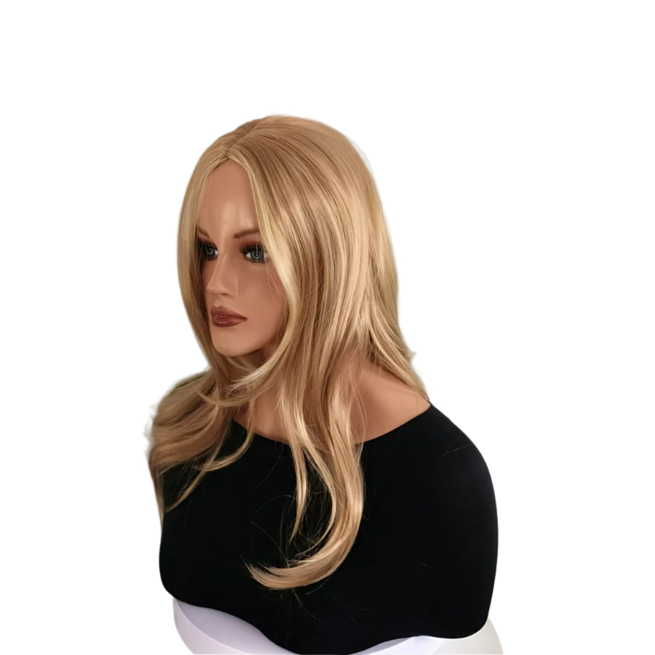 Blonde and Brown Mix  High-Temperature Synthetic  Wig