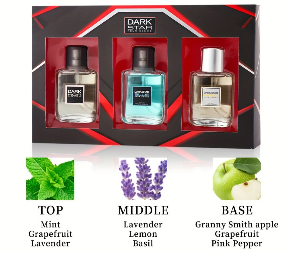 3pcs Set Men's Eau De Toilette Spray