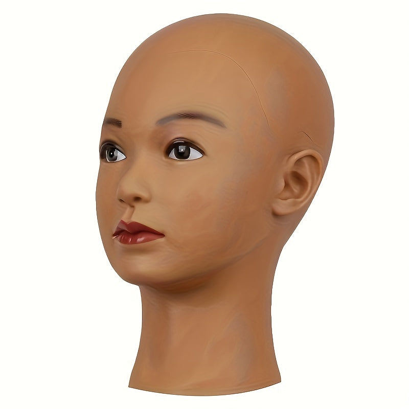 Plastic PVC Bald Human Model Head Female Professional Beauty Head