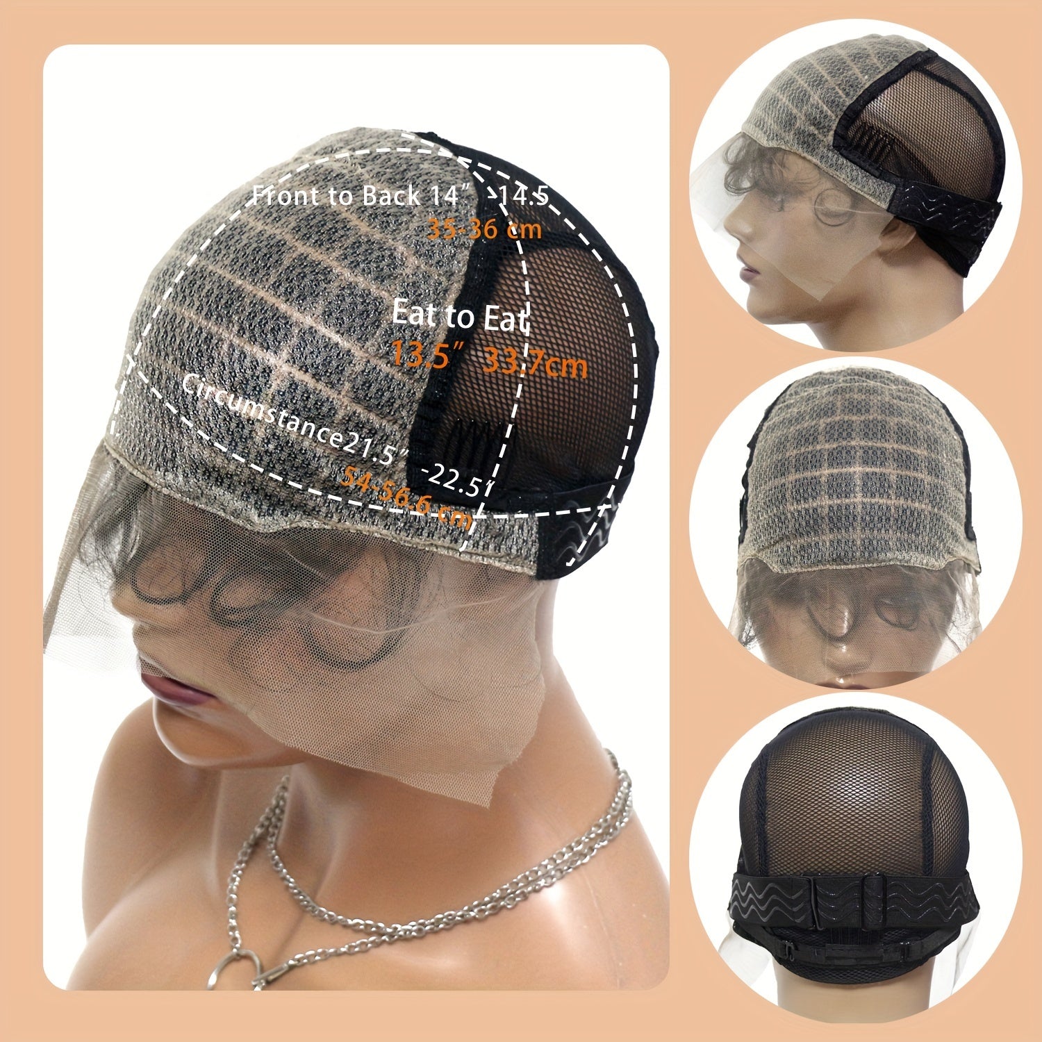 Double Layer Crochet Wig Cap with Baby Hair